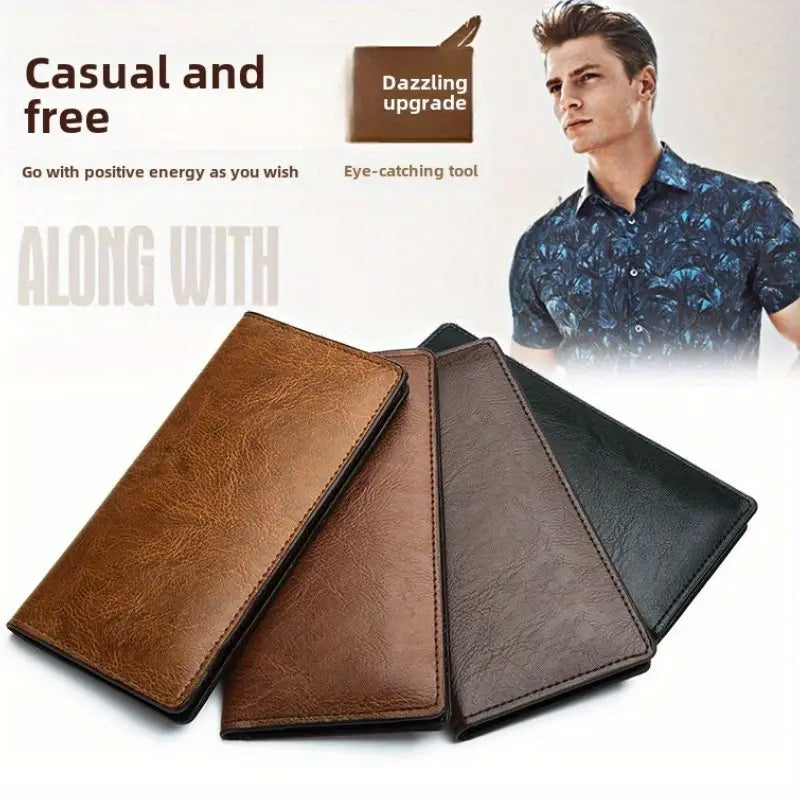 Men's Sleek Minimalist Long Wallet