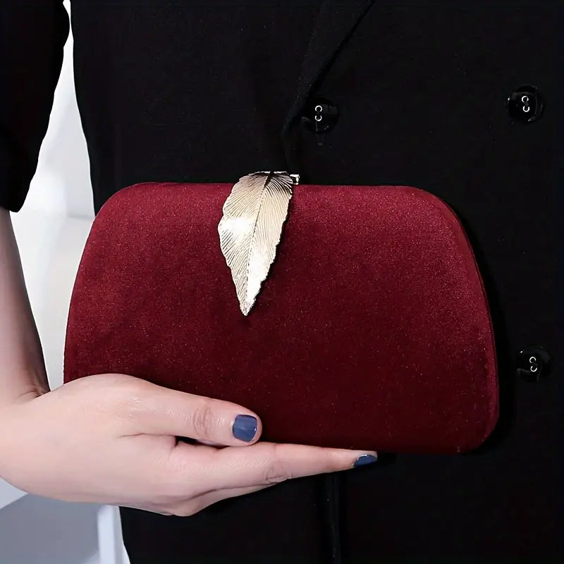 Elegant Velvet Evening Clutch,