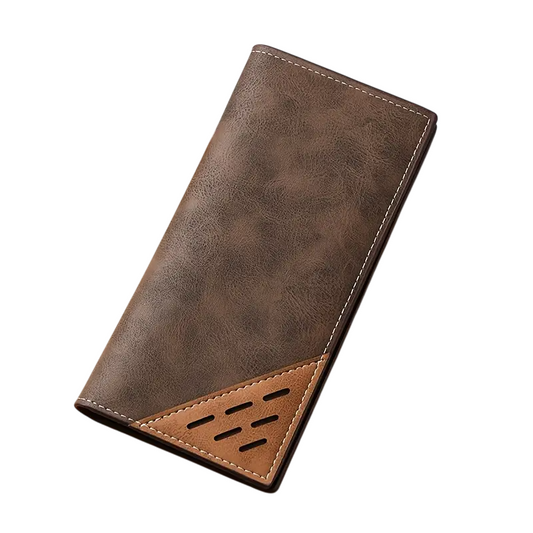 Vintage-Inspired Men's Long Wallet