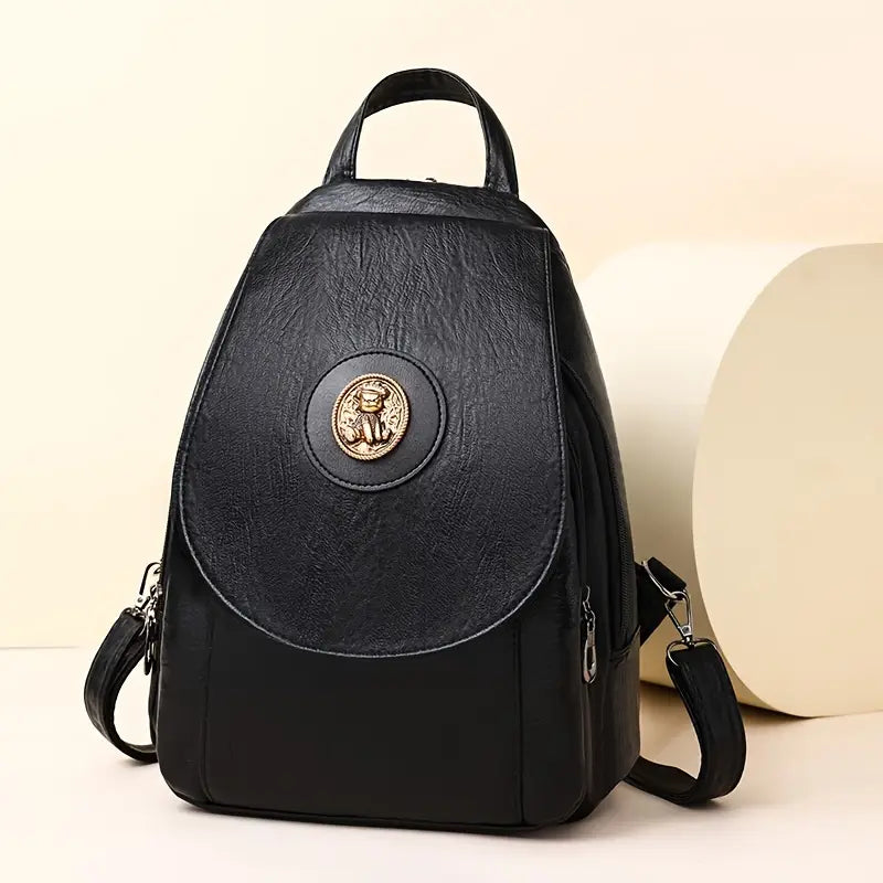 Retro Women's Synthetic Leather Backpack