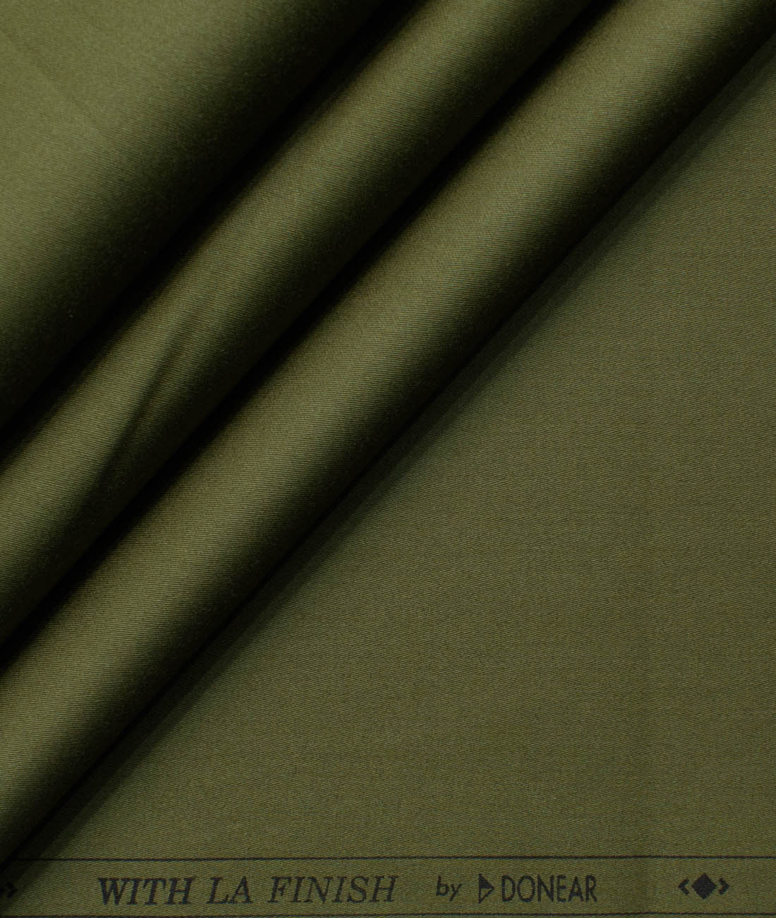 Men’s Superfine Cotton Solids Unstitched Shirting Fabric (Moss Green)