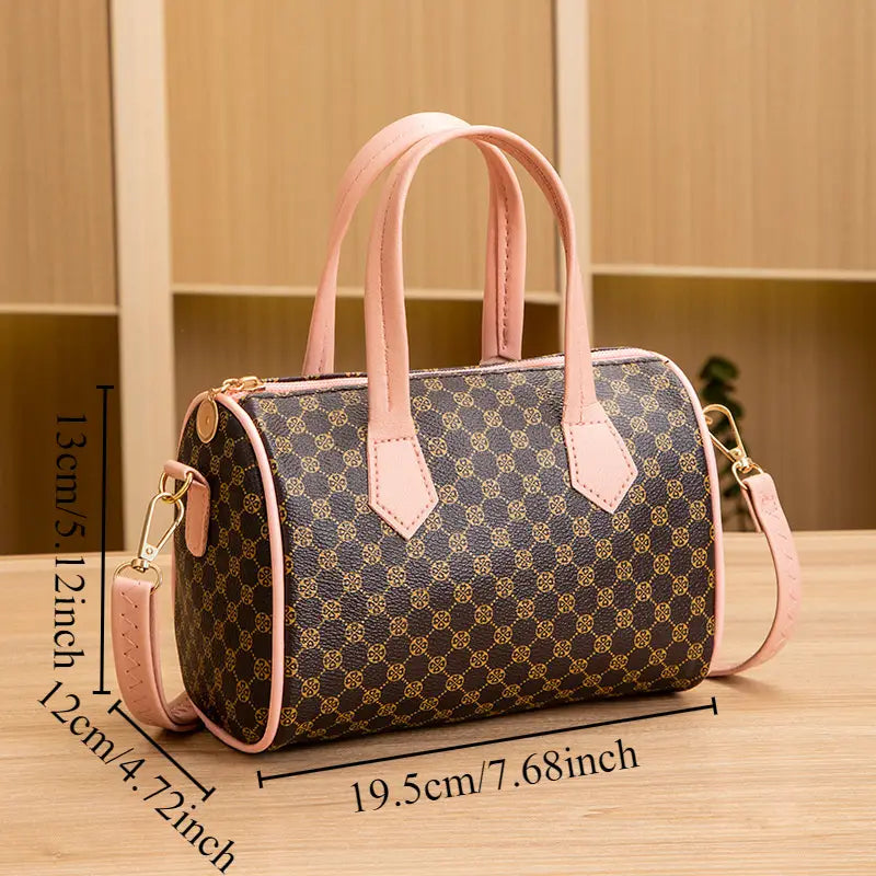 Women's Stylish Geometric Print Handbag