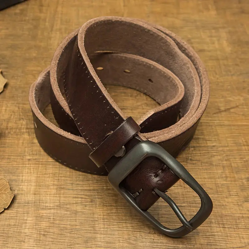 Men's Vintage-Style Genuine Leather Belt