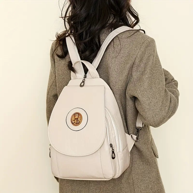 Retro Women's Synthetic Leather Backpack