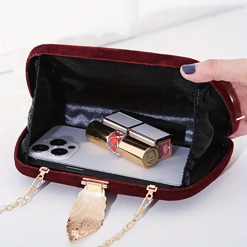 Elegant Velvet Evening Clutch,