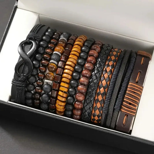 12-piece retro style bracelet set,